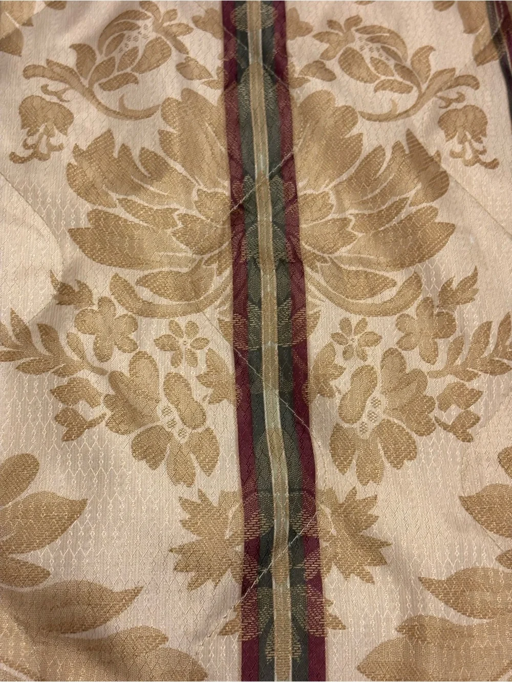 Vintage Regal Home Dover Manor Dunhill Queen Bedspread Floral Striped Damask